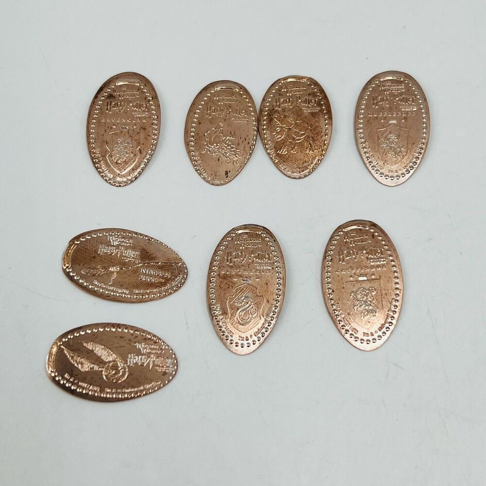 Set of 8 Universal Orlando Harry Potter Pressed Pennies Dobby Hogwarts Elongated